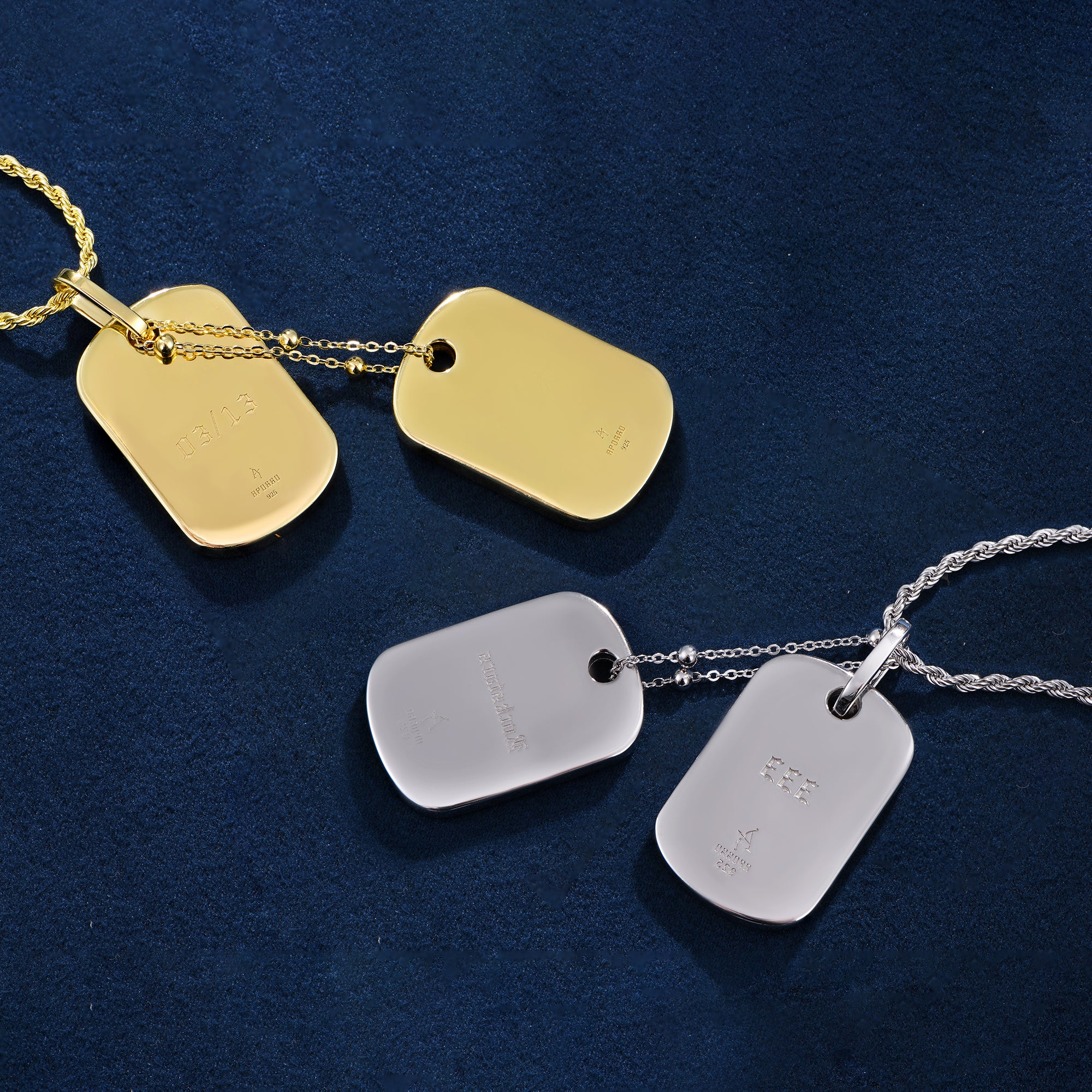 Stainless Steel Military Style Dog Tag Pendant Necklace – 2 Tags, Free Engraving, Made In USA By SAM'S TAGS AND MORE