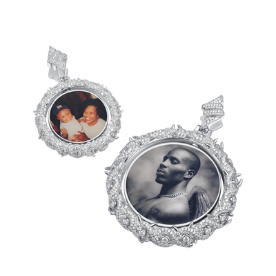 Custom Rotating Thorns Photo Pendant