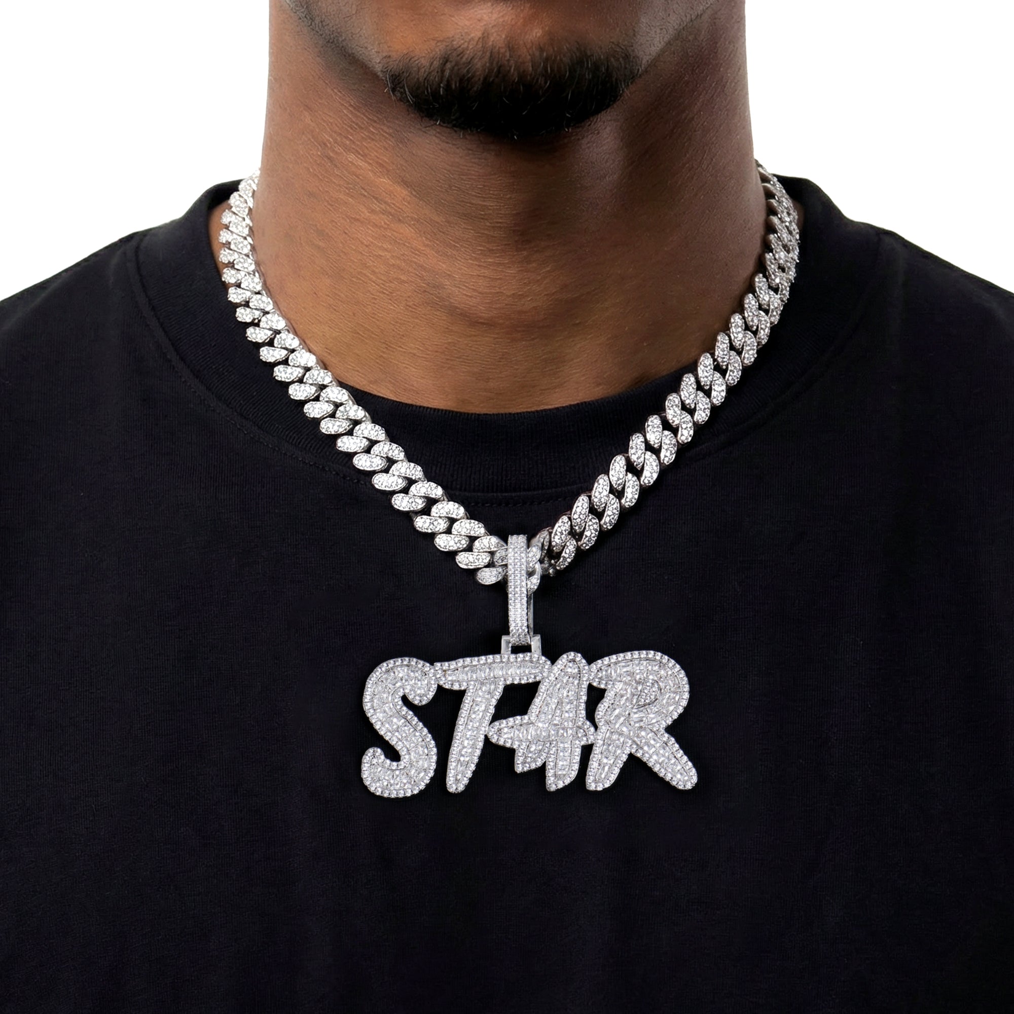 Custom Emerald Cut Coke Boys Font Pendant