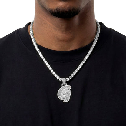 Custom Shaped Diamond 3D Lucida Font Pendant -30mm