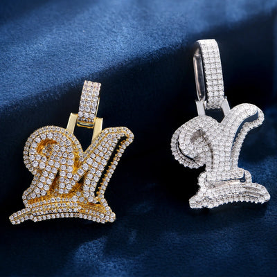 Custom Wheat Ears 3D Letter Pendant