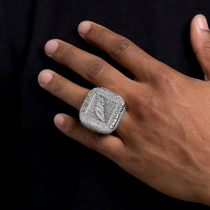 Custom Square Diamond Weave Championship Ring