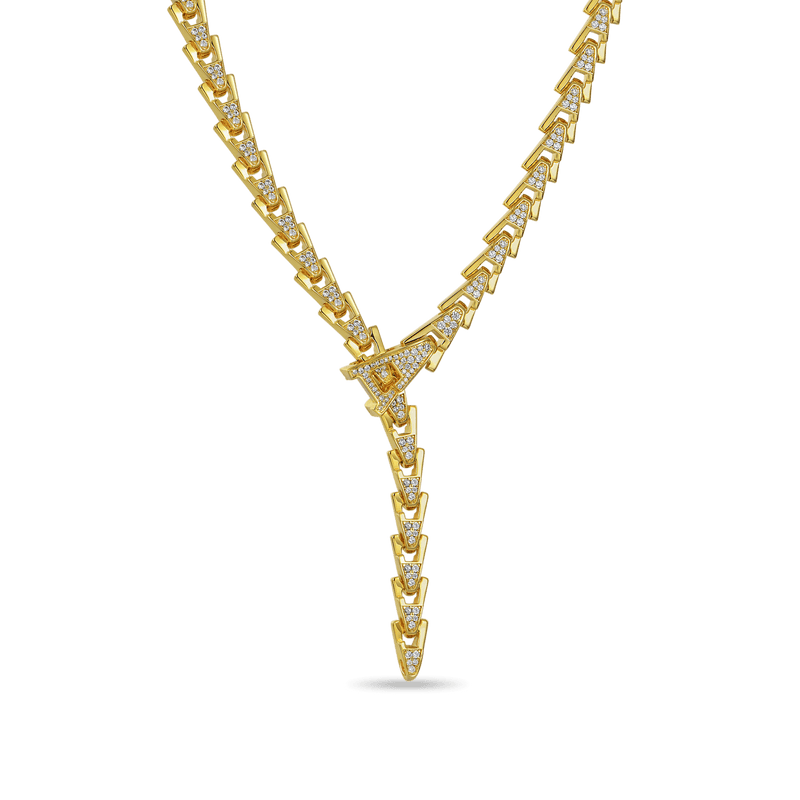 Aporro A® Iced Out Adjustable Snake Necklace - 8mm - APORRO