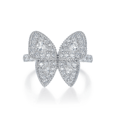 Vivid Clustered Butterfly Engagement Ring