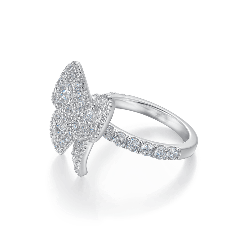 Vivid Clustered Butterfly Engagement Ring - APORRO