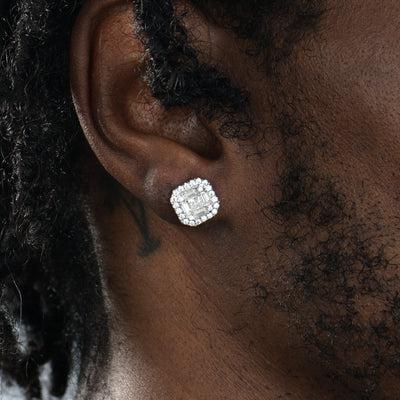 Moissanite S925 Halo Stud Earring