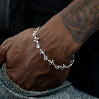 Fleur de lis Adjustable Cuban Bracelet - 4mm [Ship To The US Only]