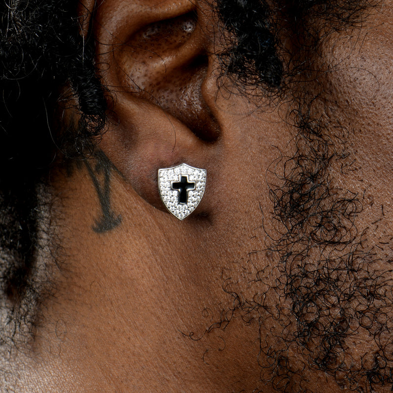 Knight Shield Stud Earring - APORRO