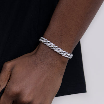Round Cut Cuban Link Bracelet - 8mm