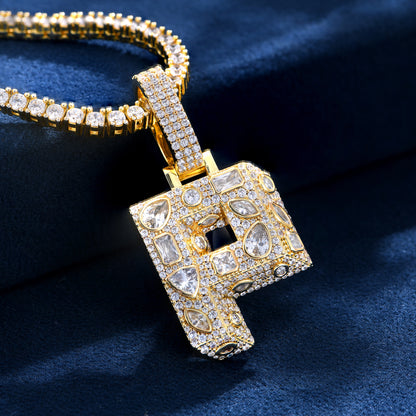 Custom Shaped Cut Three-dimensional Letter Pendant