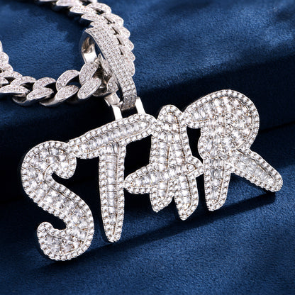 Custom Emerald Cut Coke Boys Font Pendant