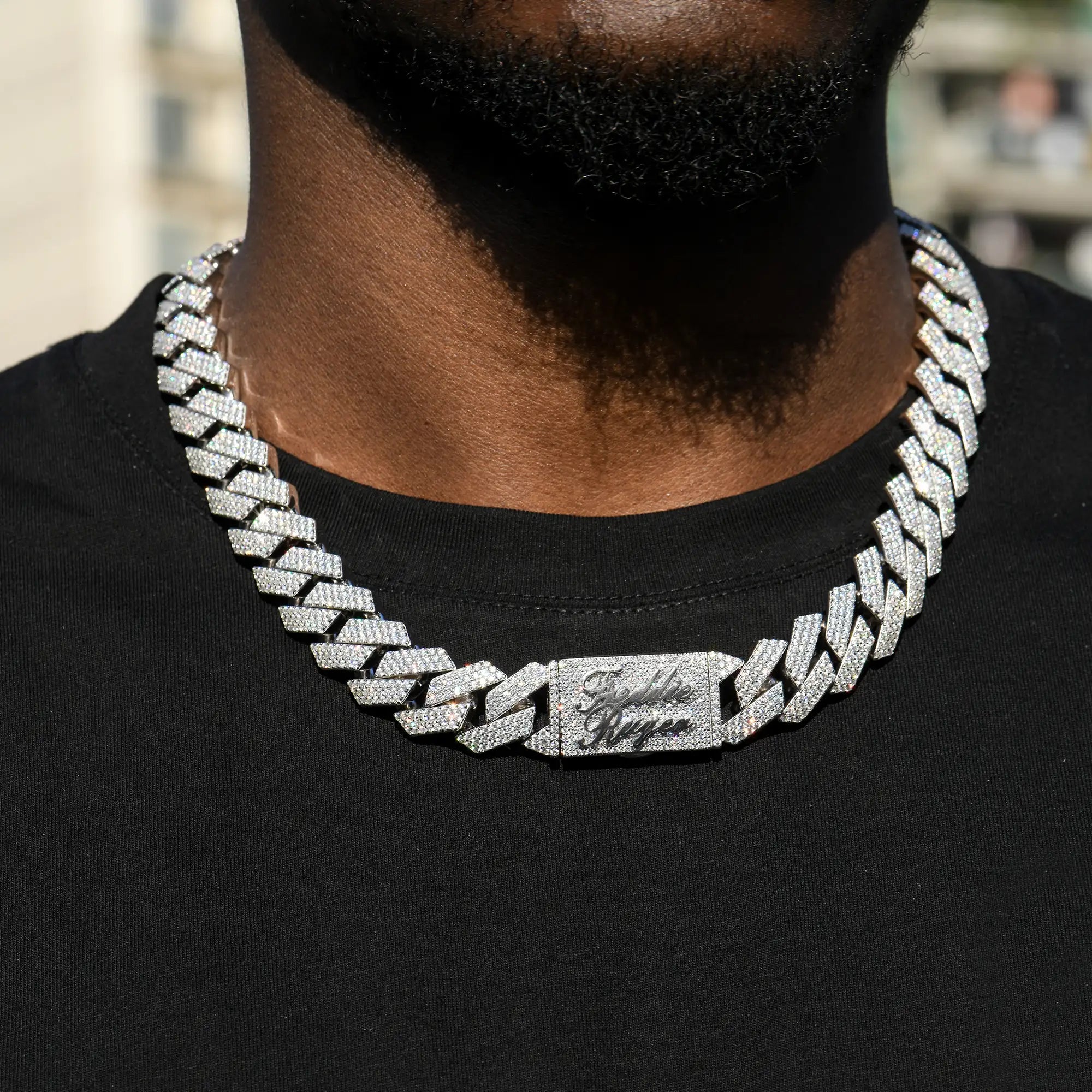 Custom Round Cut Prong Cuban Link Chain 8mm 20 Personalized Jewelry