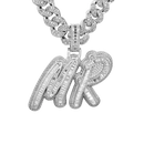 Custom Iced Out Multi-layer Baguette Font Pendant