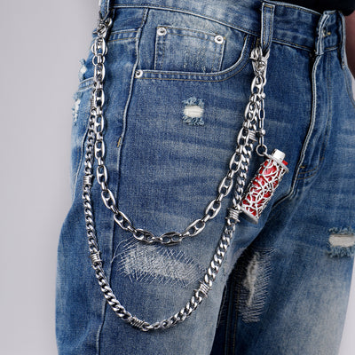 Thorned Cuban & G-Link Wallet Chain Bundle