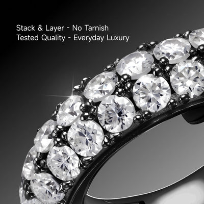 S925 Double Row Hoop Earring