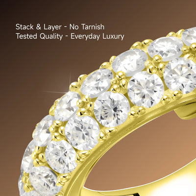 S925 Double Row Hoop Earring