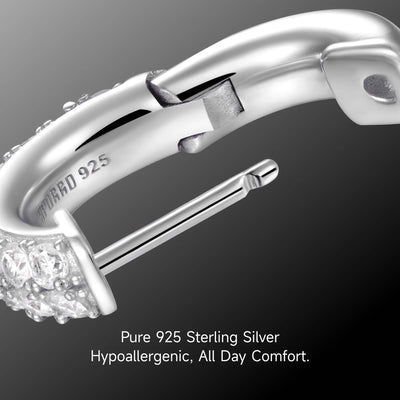 S925 Double Row Hoop Earring