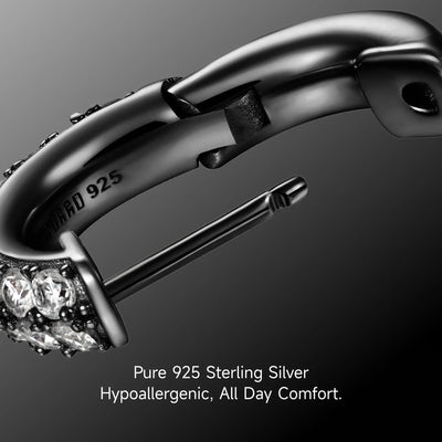 S925 Double Row Hoop Earring