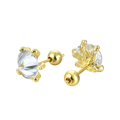 S925 WONG Dragon Claw Earrings - Pair