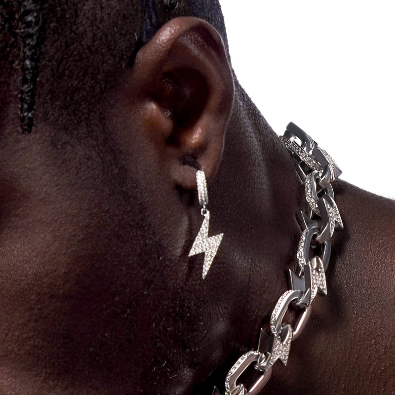 Asymmetric Dangly And Hoop Earrings-925 silver hoop and dangly earring - APORRO