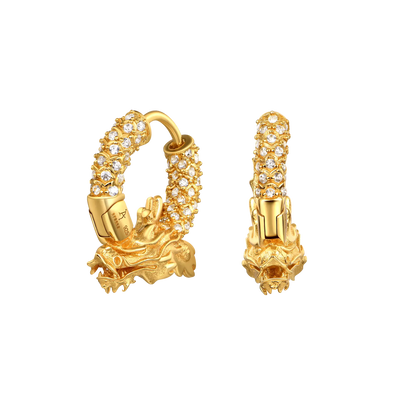 S925 WONG Dragon Hoop Earrings