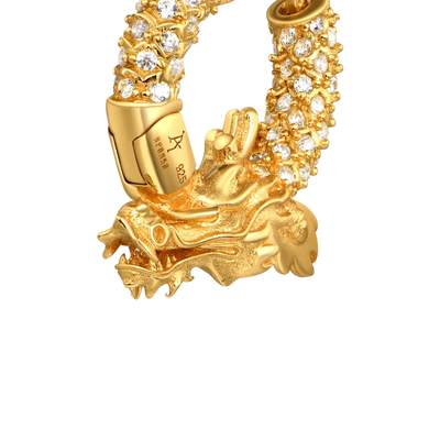 S925 WONG Dragon Hoop Earrings
