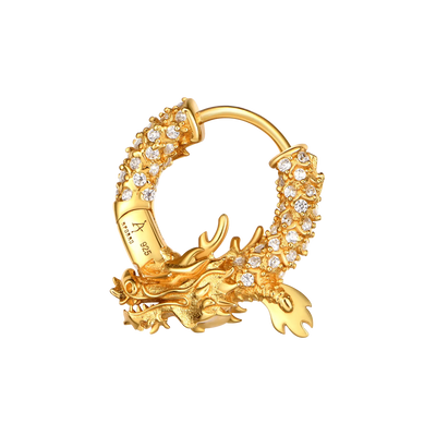 S925 WONG Dragon Hoop Earrings