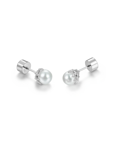 S925  WONG Dragon Pearl Stud Earring