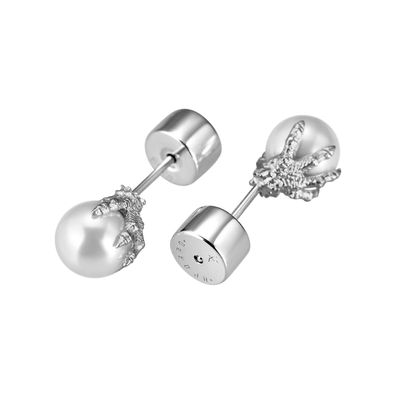 WONG Dragon Pearl Dangly & Stud Earring Set - APORRO