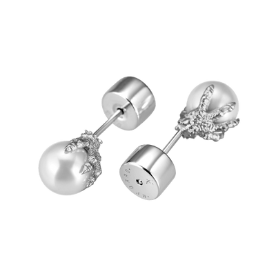 WONG Dragon Pearl Stud Earring - Single