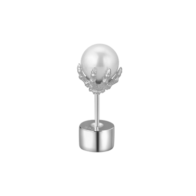 Single WONG Dragon Pearl Stud Earring