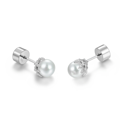 S925  WONG Dragon Pearl Stud Earring