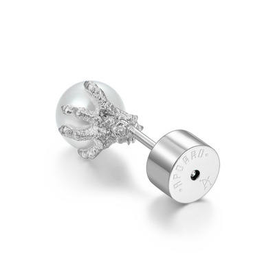S925  WONG Dragon Pearl Stud Earring