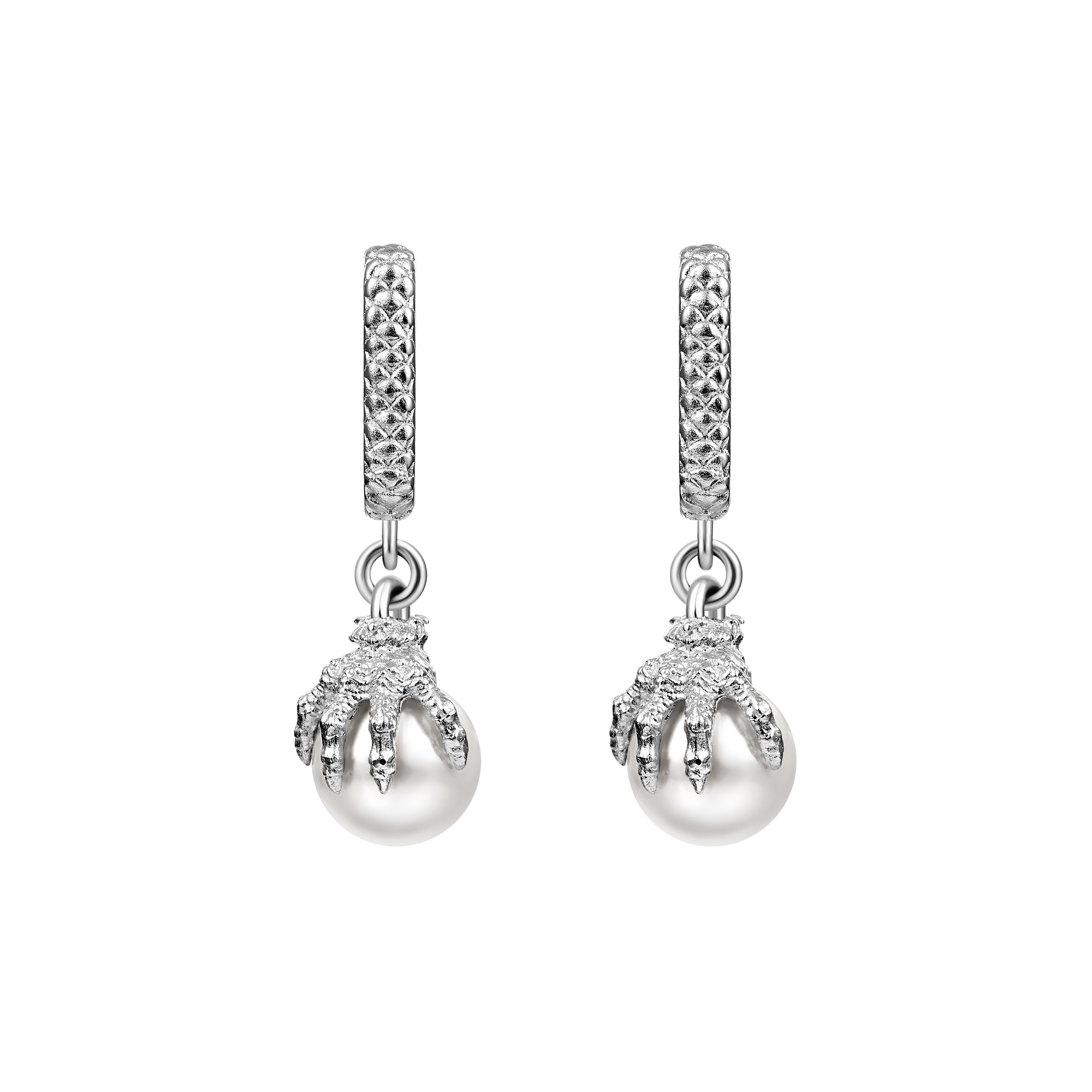 WONG Dragon Claw Pearl Dangly Earring-Single