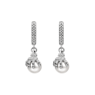 WONG Dragon Claw Pearl Dangly Earring-Single
