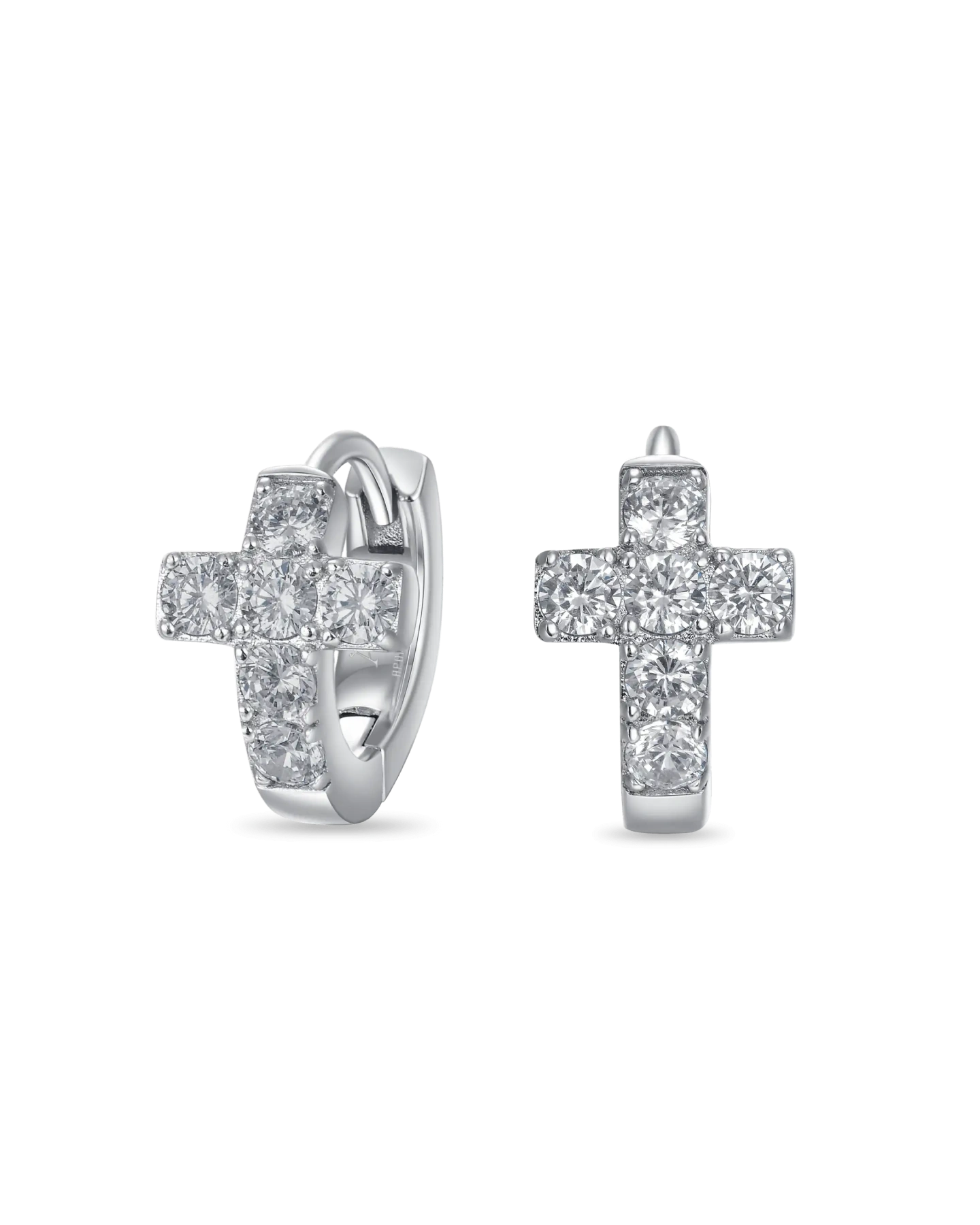 Cross Hoop Earring - Single