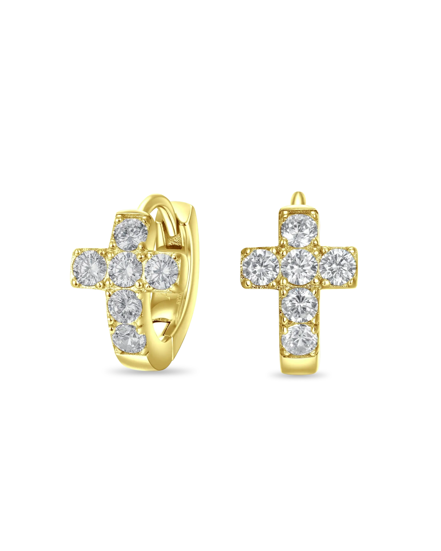 Cross Hoop Earring - Single