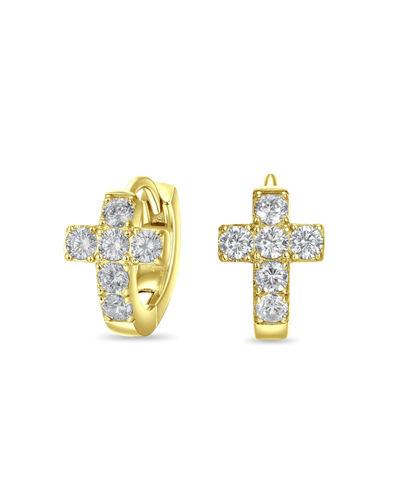 Cross Hoop Earring - Single