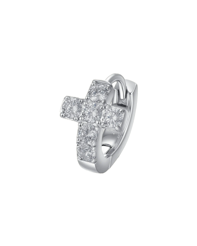 Cross Hoop Earring - Single
