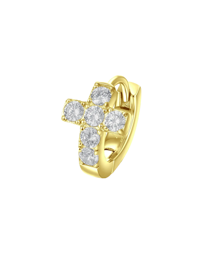 Cross Hoop Earring - Single