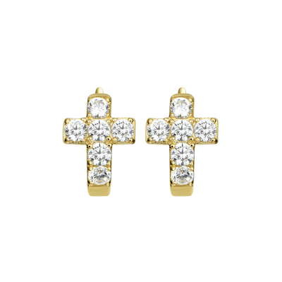 Cross Hoop Earring - Single