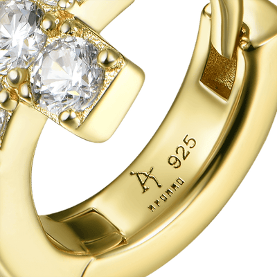 Cross Hoop Earring - Single