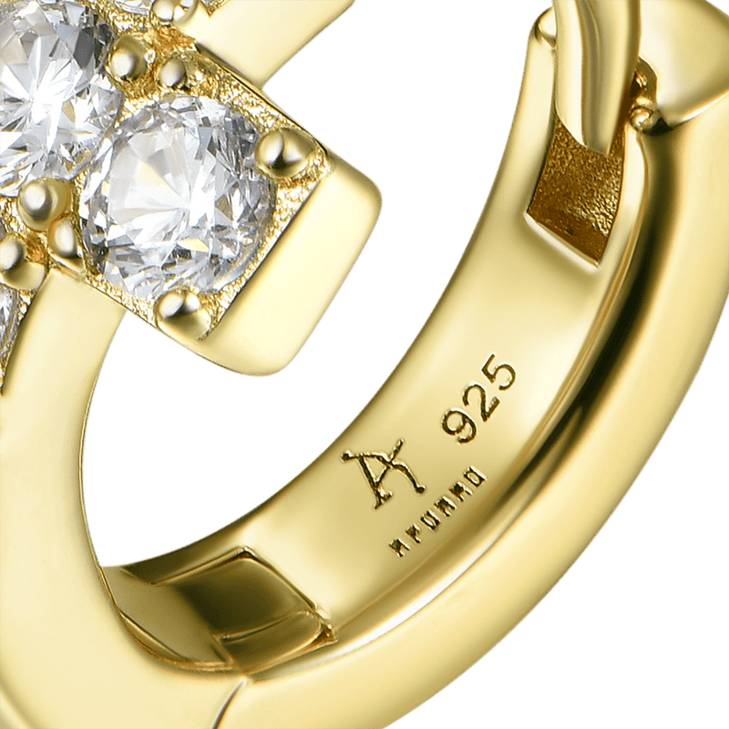 Cross Hoop Earrings-Men & Women's silver cross earrings - APORRO