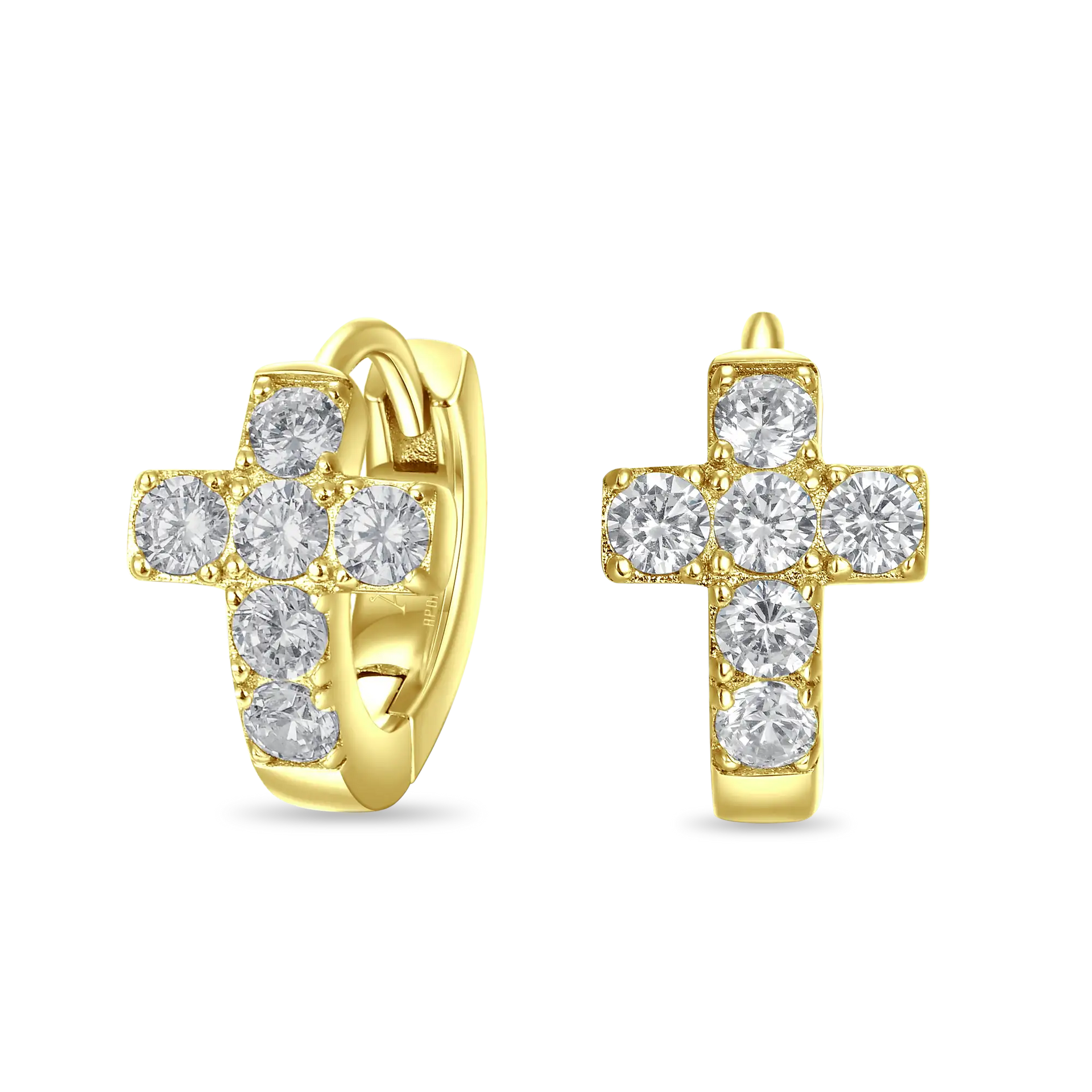 925 Sterling Silver Cross Hoop Earrings-Men & Women's silver 925 Sterling Silver Cross Hoop Earrings-Men & Women's silver