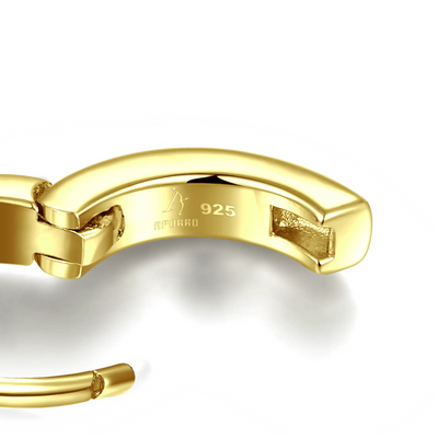 S925 Cross Hoop Earrings - Pair