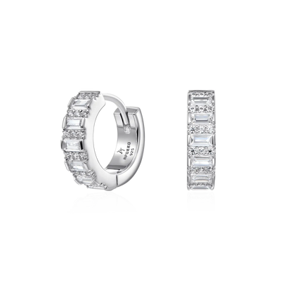 Single Baguettes Hoop Earring