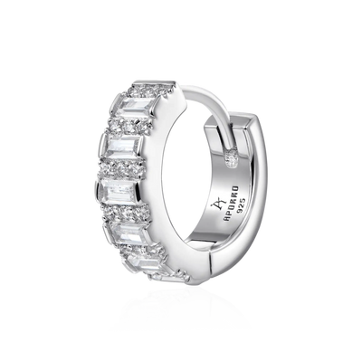 Moissanite S925 Baguettes Hoop Earring
