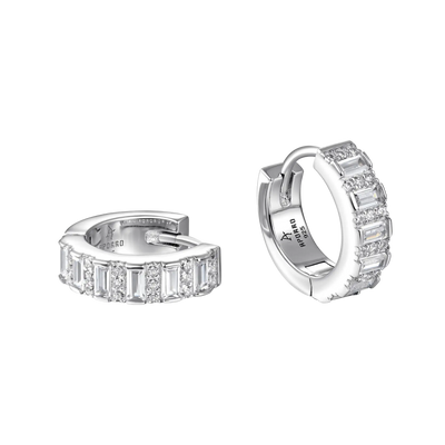 Single Baguettes Hoop Earring