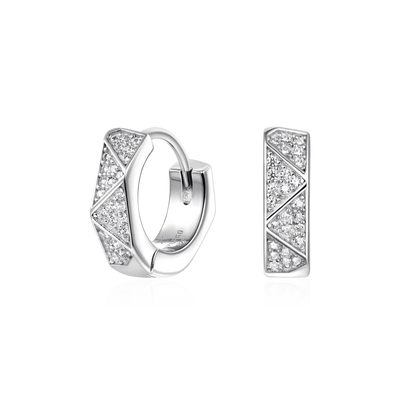 Single Pyramid Hoop Earring
