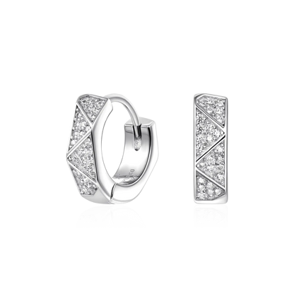 Pyramid Hoop Earrings - Pair